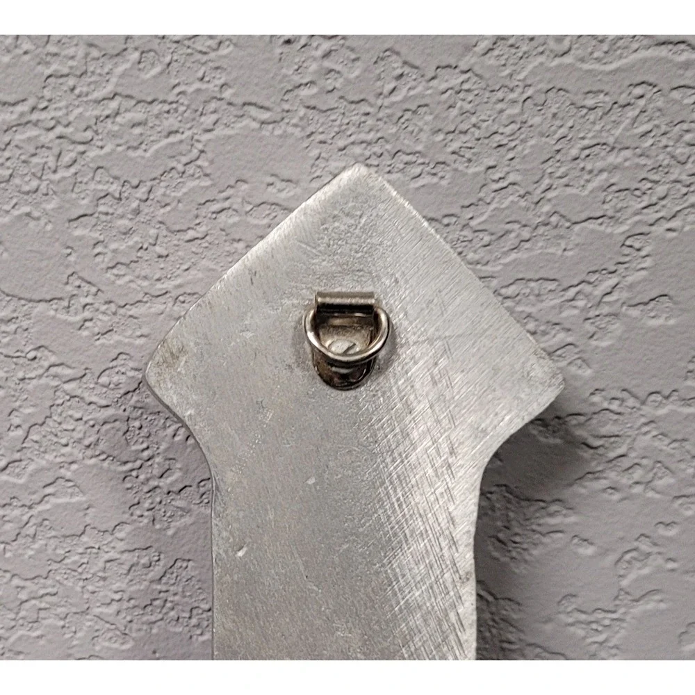 Vintage 1990s Mexican Pewter Wall Cross 13.5